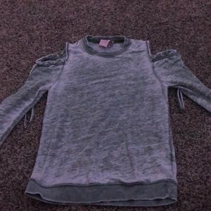 girls green could shoulder top